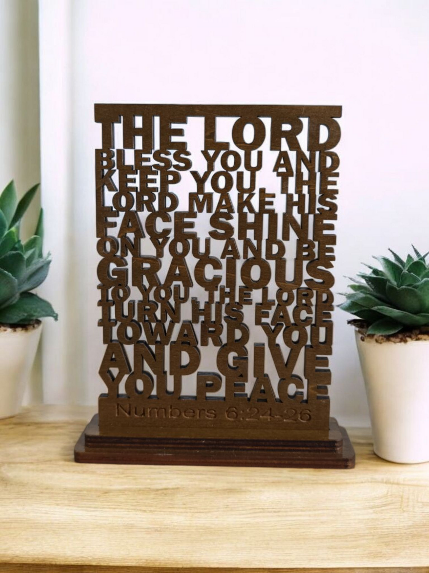 Wooden Bible Verse Numbers 6:24-26