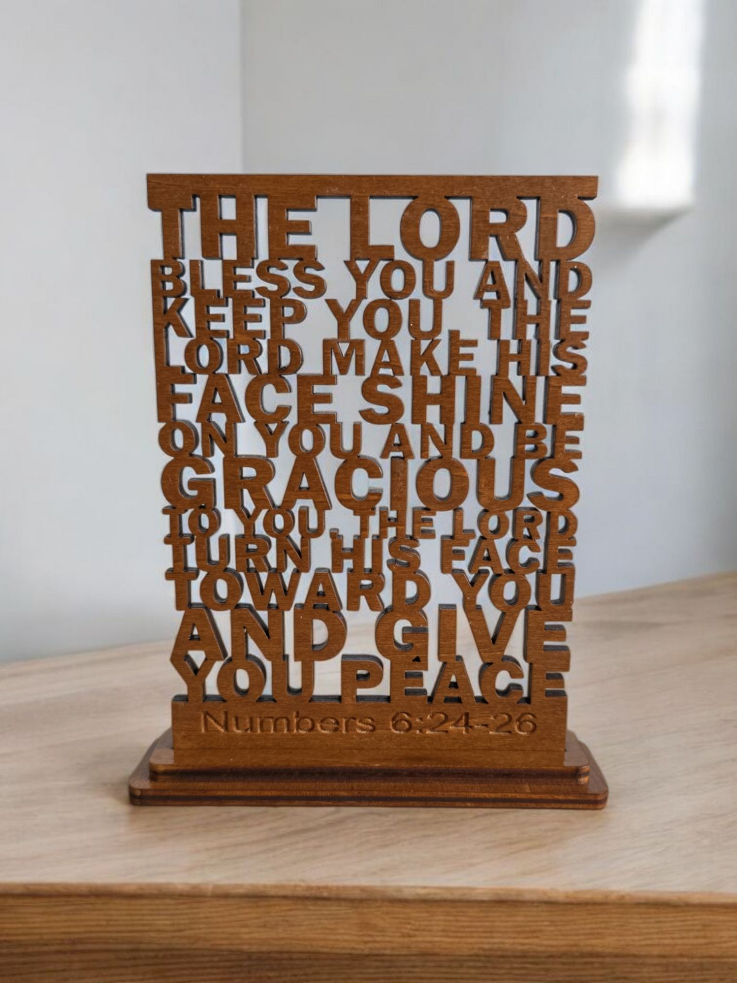Wooden Bible Verse Numbers 6:24-26