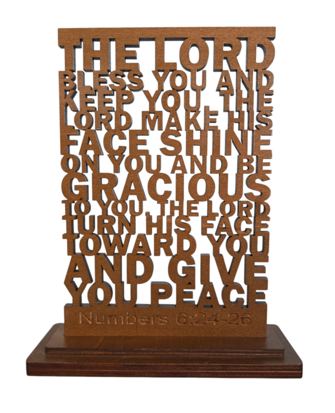 Wooden Bible Verse Numbers 6:24-26