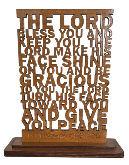 Wooden Bible Verse Numbers 6:24-26