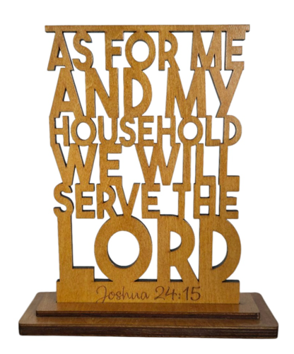 Wooden Bible Verse Joshua 24:15
