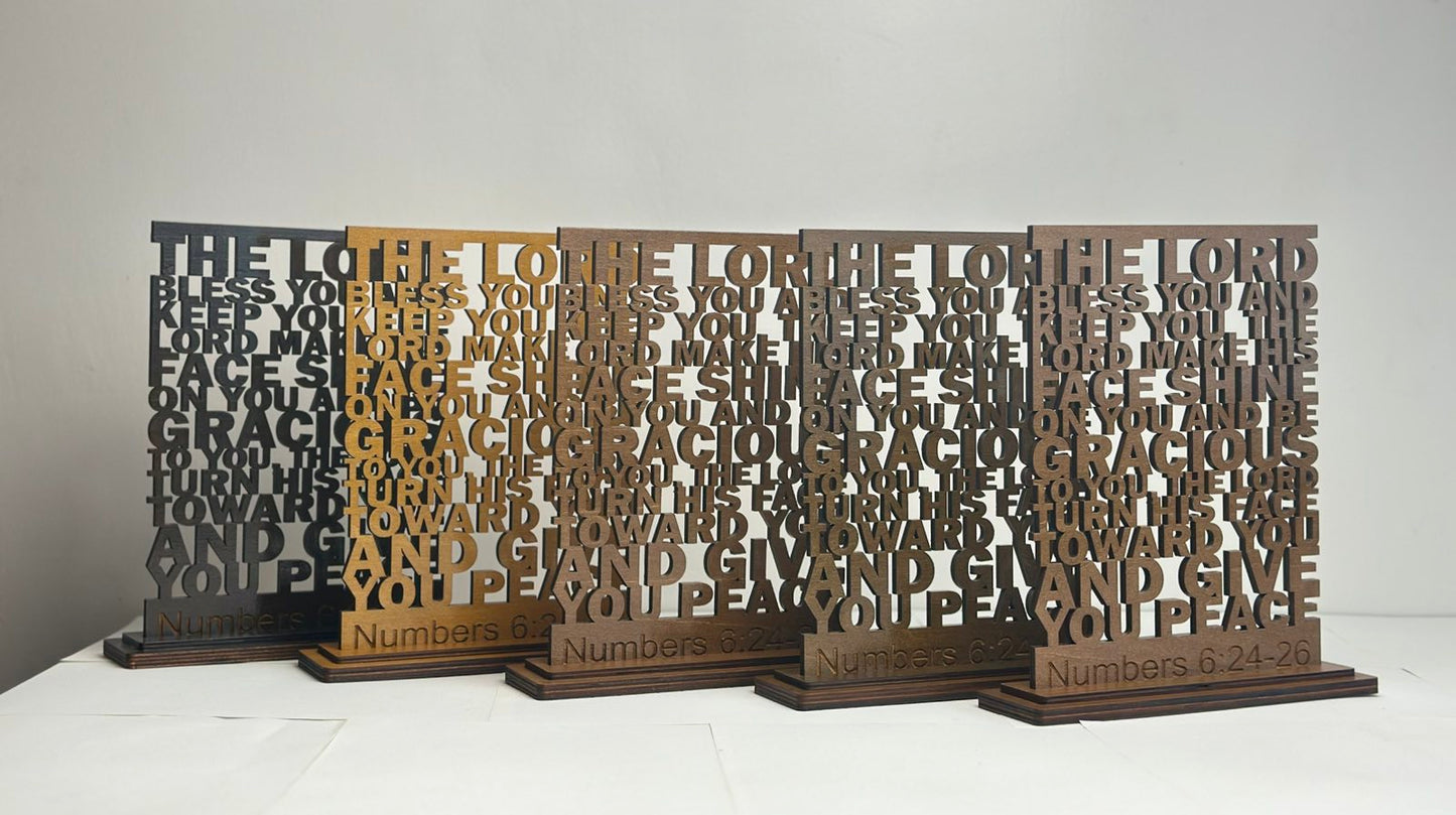 Wooden Bible Verse Numbers 6:24-26