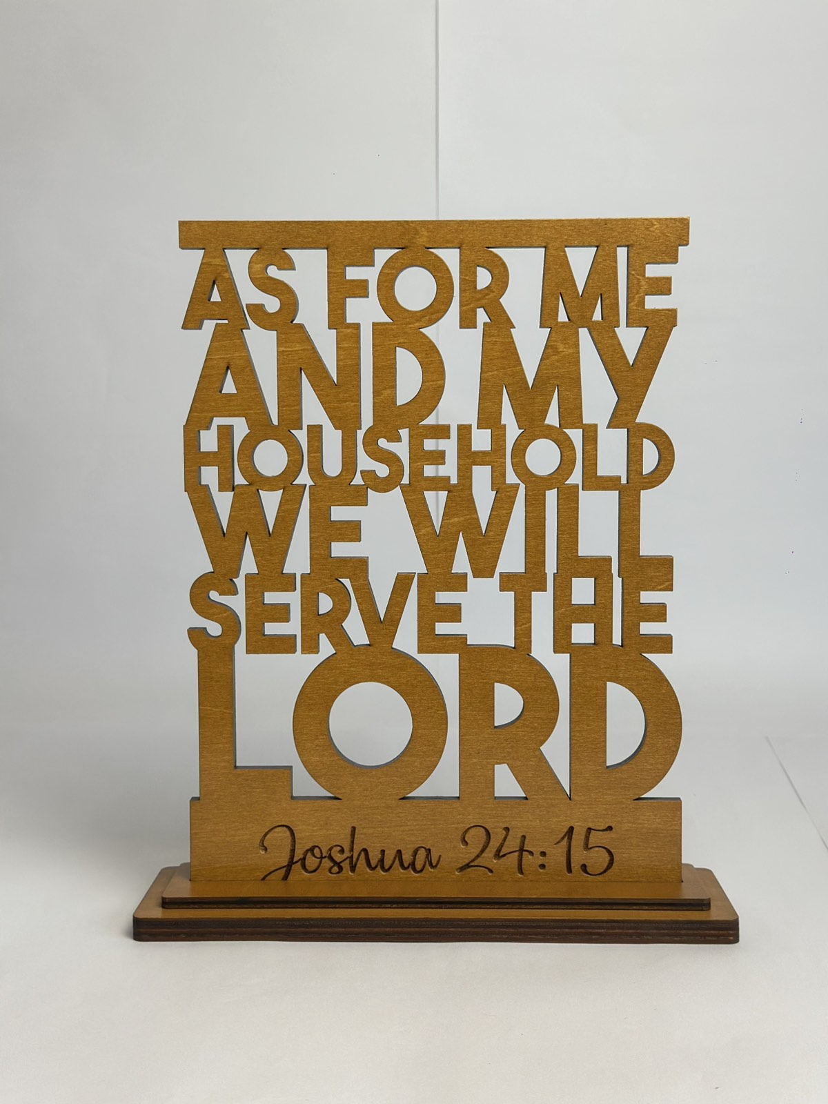 Wooden Bible Verse Joshua 24:15