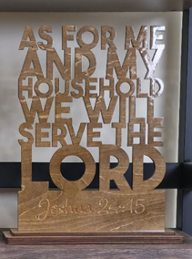 Wooden Bible Verse Joshua 24:15