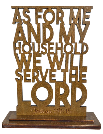 Wooden Bible Verse Joshua 24:15