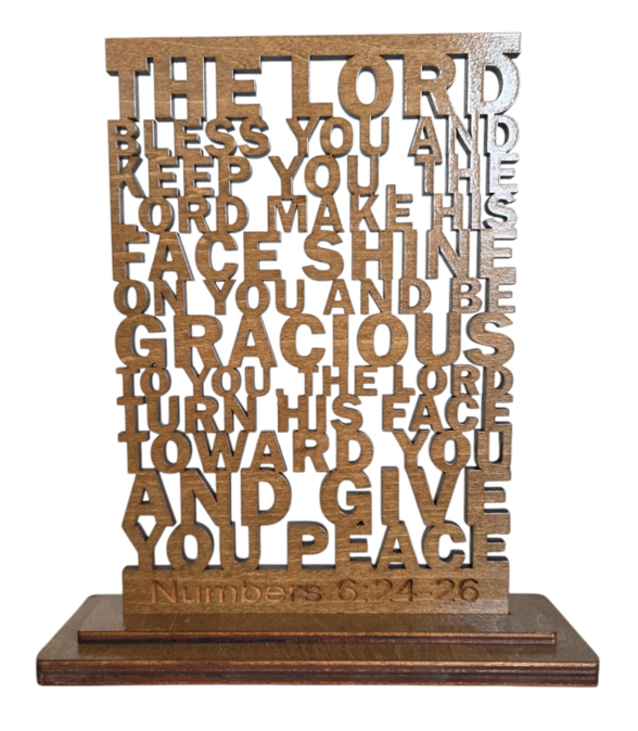 Wooden Bible Verse Numbers 6:24-26
