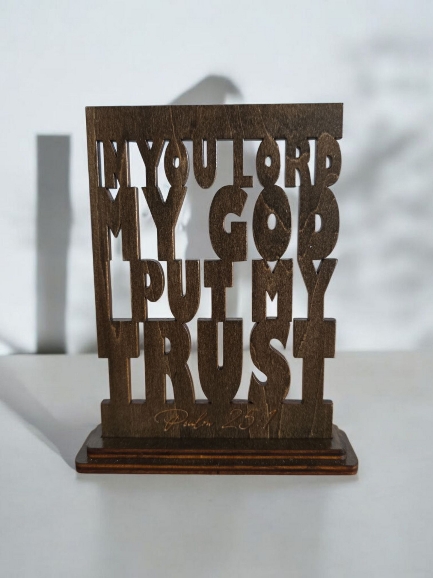 Wooden Bible Verse Psalm 25:1